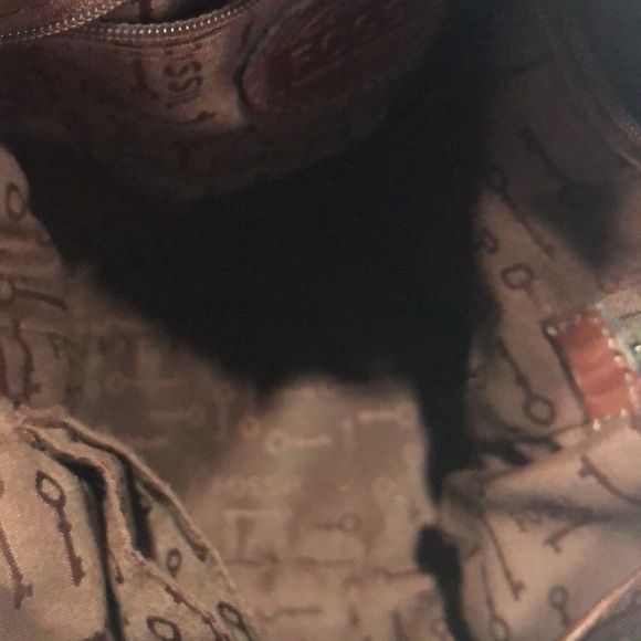 Fossil Brown Leather Crossbody Bag - Picture 10 of 11